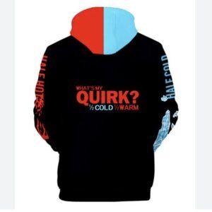 My Hero Academia SHOTO TODOROKI Hoodie "What's My Quirk" 1/2 Cold/1/2 WARM
